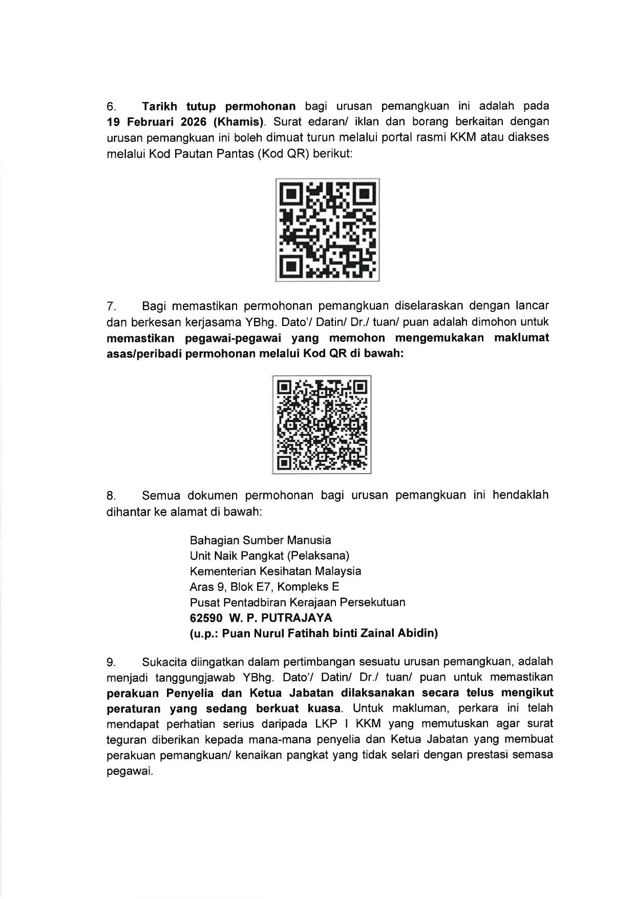 Dokumen 3 - Iklan Pemangkuan Juruterapi Pergigian Gred U6 Ke U7