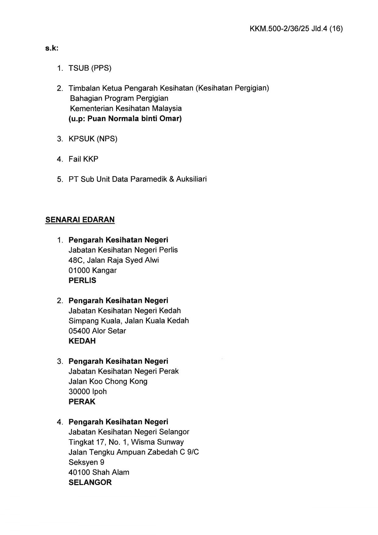 Dokumen 3 - PEMBERITAHUAN PENEMPATAN PEMANGKUAN JURUTERAPI PERGIGIAN GRED U5 KE GRED U6 KKM KK
